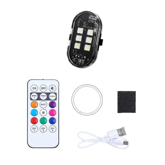 Remote Control Strobe Light For Cars & Motorcycles Wire-Free LED Warning Light For Drones, 1 Light, 2 Lights