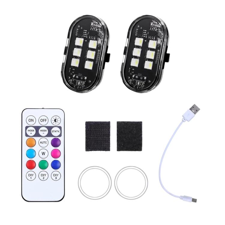 Remote Control Strobe Light For Cars & Motorcycles Wire-Free LED Warning Light For Drones, 1 Light, 2 Lights