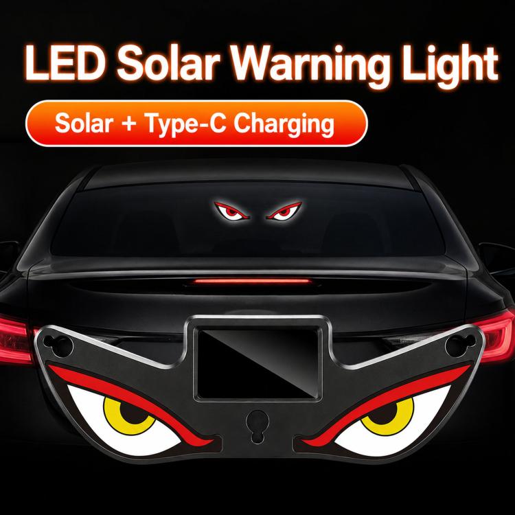 Suction Cup Blinking Solar Car Light Dynamic Multi-Mode LED Window Warning Light