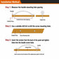 Cabinet pull installation method diagram showing screw placement and handle mounting