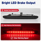 Smoked red lens high-mounted LED brake light with black housing