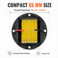 Round ribbon tweeter diaphragm driver with yellow ribbon panel and red/black lead wires