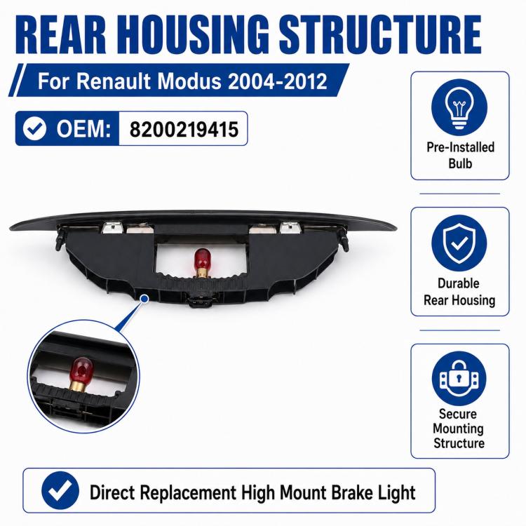 For 2004-2012 Renault Modus High-Mount Brake Warning Light 8200219415