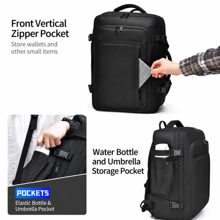 REMOID K953 Expandable Travel Backpack 40L Business Laptop Bag