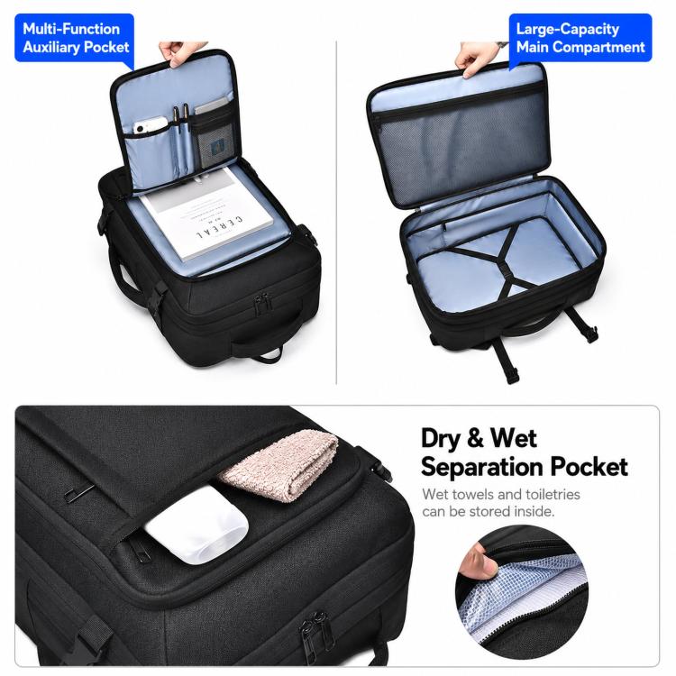 REMOID K953 Expandable Travel Backpack 40L Business Laptop Bag