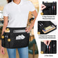 Server Apron with Pockets Water-Resistant Waist Apron for Waitress Waiter with Adjustable Buckle Strap