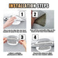 Rhinestone car door handle sticker set showing adhesive film being applied to handle
