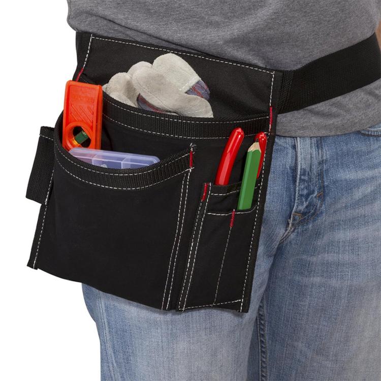 Tool Belt with Pockets Single-Side Utility Tool Pouch with Adjustable Buckle Strap Waist Apron