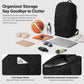 Black basketball backpack with front zipper pocket and side wet/dry separation compartment