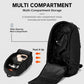 Black basketball backpack with wide-opening main compartment for multi-item storage.