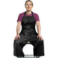 Split Leg Pottery Apron Adjustable Cotton Blend Overlapping Bib Apron with Pockets & Loops