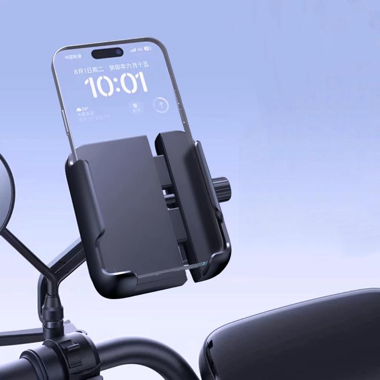 Motorcycle Shockproof Portable Riding Phone Holder Easy Access Cell Phone Mount, Handlebar, Rearview Mirror, Three-dimensional
