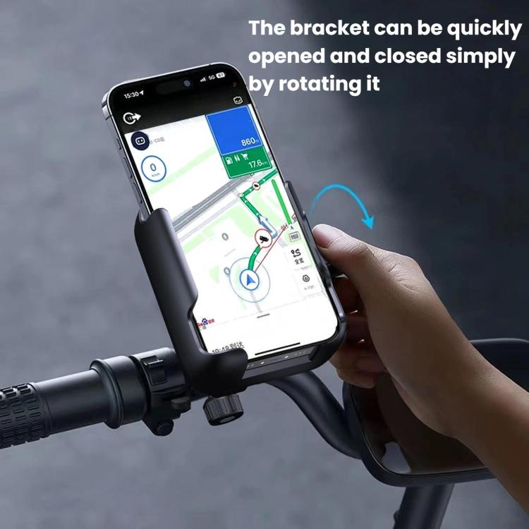Motorcycle Shockproof Portable Riding Phone Holder Easy Access Cell Phone Mount, Handlebar, Rearview Mirror, Three-dimensional