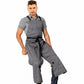 Split Leg Apron Cross Back Tool Work Apron with Pockets for Barber Pottery Tattoo Artist