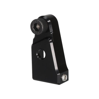 Black speed adjustment assist bracket with bolt and circular mounting hole