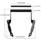 Black phone extension bracket with two-bar mount and side mounting brackets