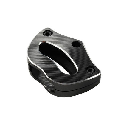 Black aluminum key case with CNC cut handle slot and four mounting holes