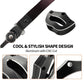 Black aluminum key case with black lanyard strap and metal key ring