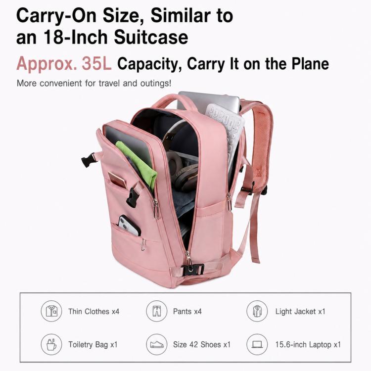 REMOID Travel Backpack Flight Approved Laptop Bag With Shoe Compartment Wet Pocket