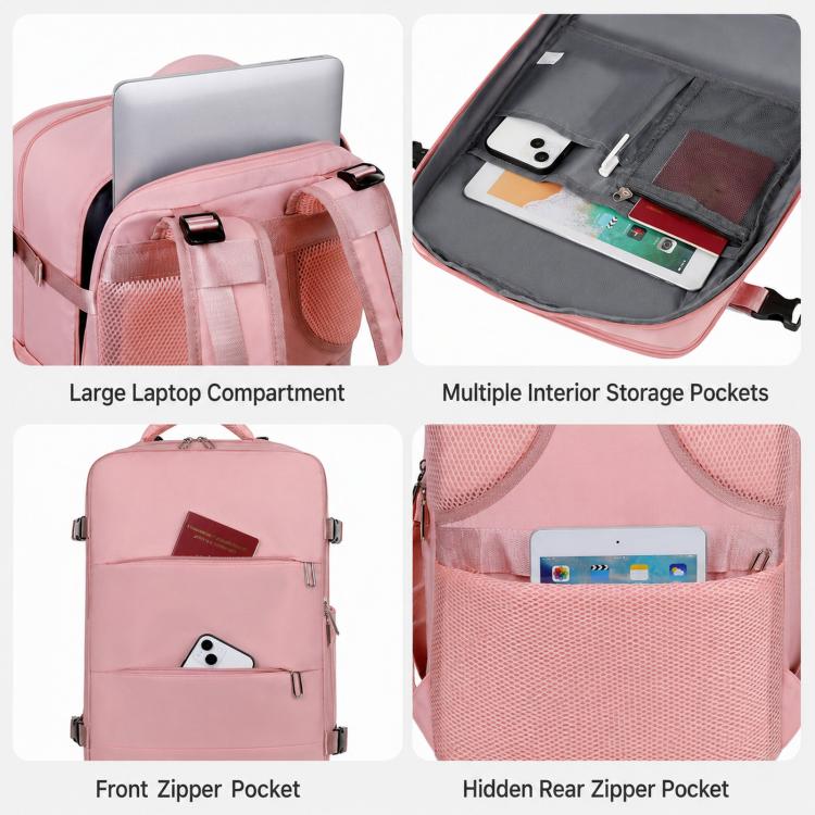 REMOID Travel Backpack Flight Approved Laptop Bag With Shoe Compartment Wet Pocket