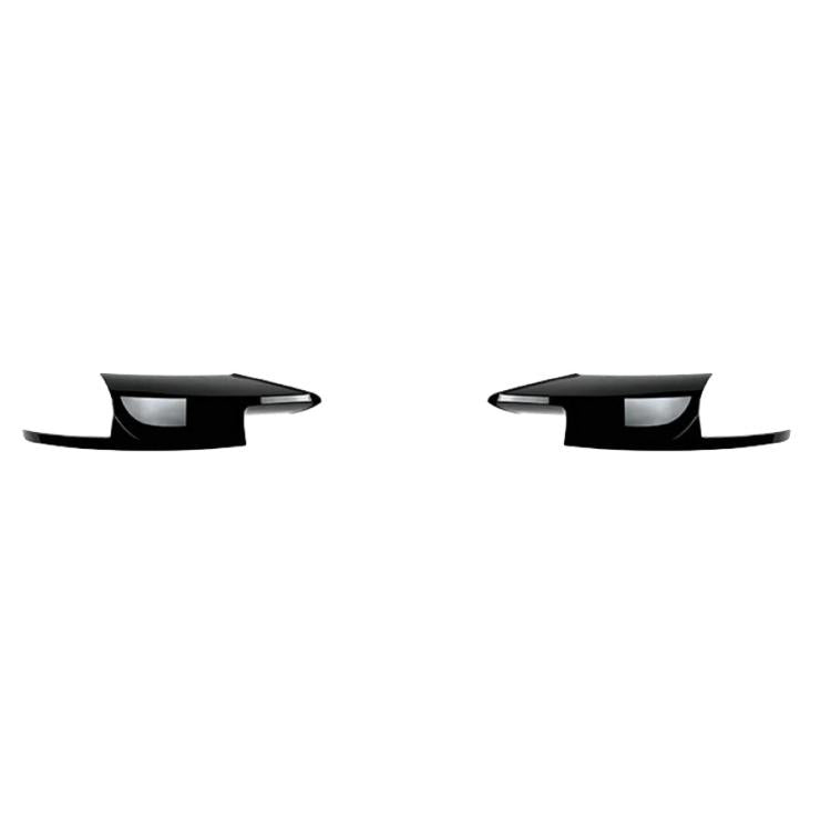 Black front bumper trim pieces, two curved inserts with openings