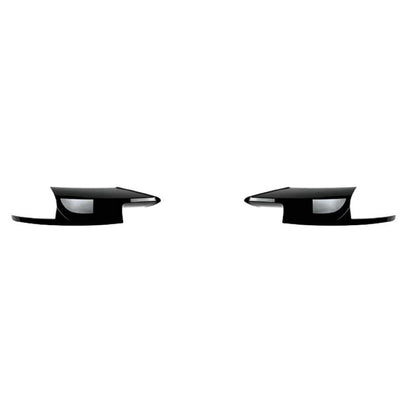 Black front bumper trim pieces, two curved inserts with openings