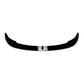 Black front lip spoiler strip with curved shape and center tab