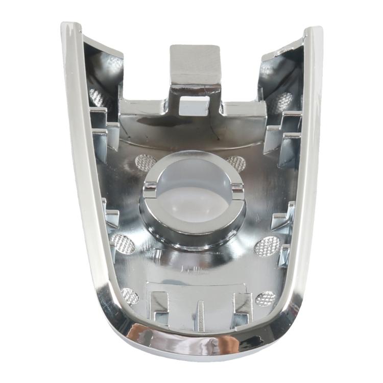 Chrome door handle cap cover inner mount with circular opening and metal tabs