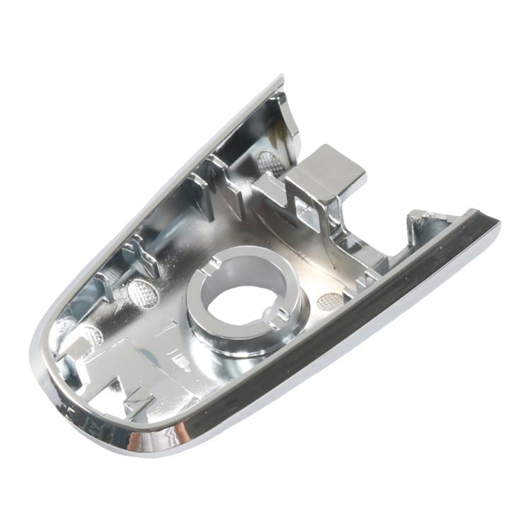 Chrome door handle cap cover inner backing with circular hole and side retaining clips