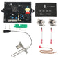 Water heater control circuit board kit with black board, wiring, screws, and connector pins