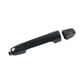 Front exterior door handle, dark black, smooth lever shape with small tab