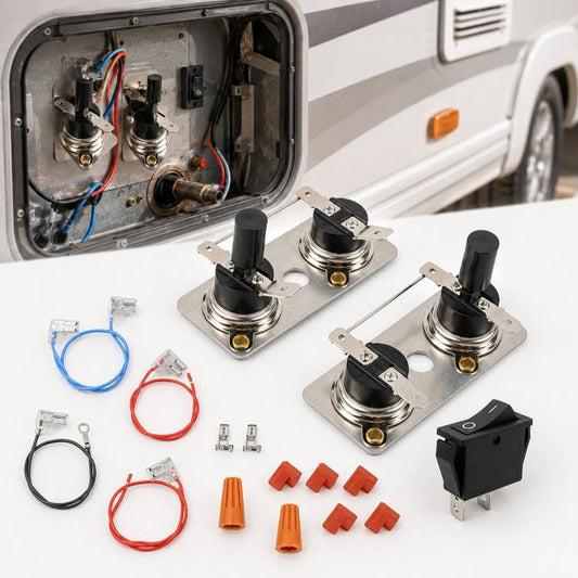 RV Water Heater Thermostat and Hi-Limit Switch Kit 232306 / 282282 For Suburban SW6DE SW10DE SW12DE, 232306
