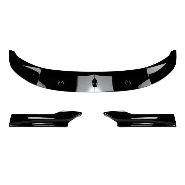 Front lip and bumper corner trim set, black finish for BMW 5 Series F10/F11