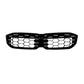 BMW 3 Series front grille mod part, black frame with bright hex honeycomb mesh
