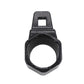 Black crankshaft belt pulley wrench, round socket with square-top notch