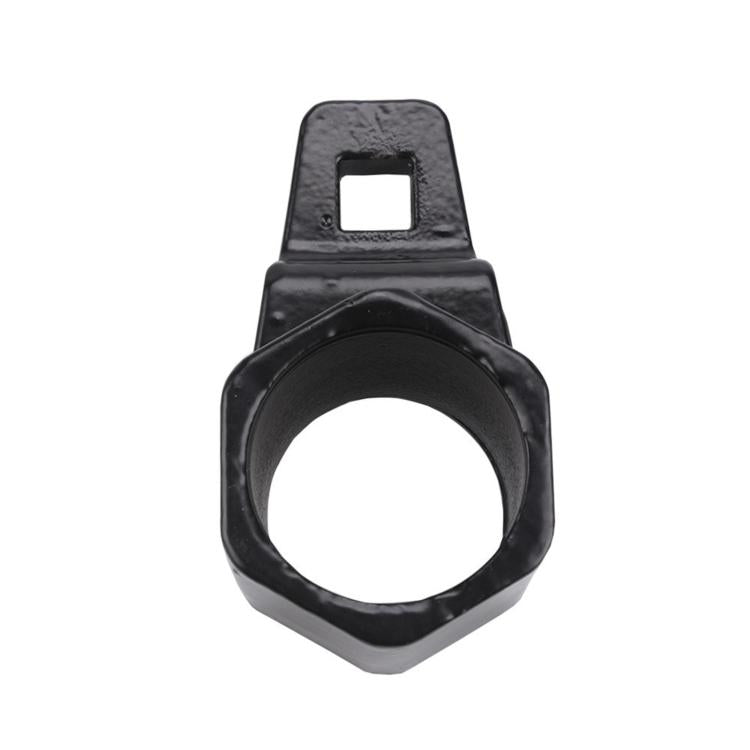 Black crankshaft belt pulley wrench, round socket with square-top notch