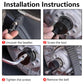 Clutch belt removal tool and hex key installed on engine clutch cover