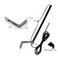 Black 433MHz antenna with mounting bracket; 2m wire and coiled cable
