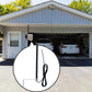 Black antenna rod with coiled cable and metal mounting bracket