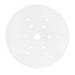 Clear acrylic round aquarium lid with center feeding hole and vent pores, top view