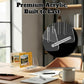 Black acrylic desk file organizer with multi-slot design and horizontal support bar