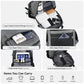 Gray laptop backpack interior with multiple zip pockets and dividers