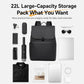 REMOID Water-Resistant Laptop Backpack With Luggage Strap 22L Slim Travel Daypack