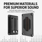Square black ribbon tweeter speaker with rear terminals and ribbon coil grille