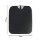 Black fuel tank cap cover, 15cm wide and 17.7cm tall