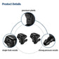 Black windshield washer nozzle set with nozzle tips and rubber seal pieces