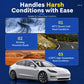 Tire pressure monitoring sensor with valve stem on wheel, for harsh road conditions