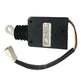 Car door lock latch actuator with wire leads and metal mounting eyelets