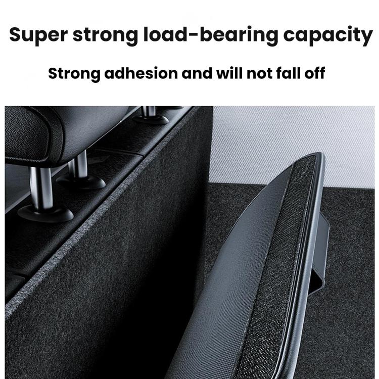 Car trunk seatback storage hanging bag with sturdy side wall and non-slip attachment clip