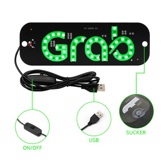 Thin High-Brightness Taxi Roof Light Universal USB Car Sign Light